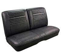 Front Split Back Bench Seat Upholstery Kit for 1967 Chevy Chevelle, El Camino & Malibu [Madrid Grain Vinyl Black]