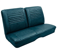 Front Split Back Bench Seat Upholstery Kit for 1967 Chevy Chevelle, El Camino & Malibu [Madrid Grain Vinyl Bright Blue]