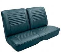 Front Split Back Bench Seat Upholstery Kit for 1967 Chevy Chevelle, El Camino & Malibu [Madrid Grain Vinyl Light Blue]