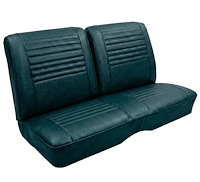 Front Split Back Bench Seat Upholstery Kit for 1967 Chevy Chevelle, El Camino & Malibu [Madrid Grain Vinyl Turquoise]