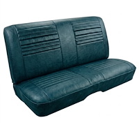 Rear Bench Seat Upholstery Kit for 1967 Chevy Chevelle, Coupe, Hardtop [Madrid Grain Vinyl Bright Blue]