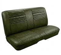 Front Solid Back Bench Seat Upholstery Kit for 1967 Chevy Chevelle, 4-Door Sedan & Wagon [Madrid Grain Vinyl Gold]