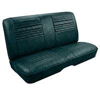 Front Solid Back Bench Seat Upholstery Kit for 1967 Chevy Chevelle, 4-Door Sedan & Wagon [Madrid Grain Vinyl Turquoise]