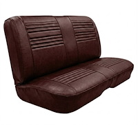Rear Bench Seat Upholstery Kit for 1967 Chevy Chevelle, 4-Door Wagon [Madrid Grain Vinyl Red]