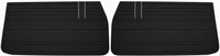 Front Standard Door Panel Set for 1968 Chevrolet Chevelle, El Camino, Fits all 2-Door Coupe (HT) & Convertible [Black]