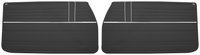 Front Deluxe Door Panel Set for 1968 Chevrolet Chevelle [Black]