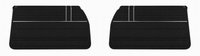 Front Deluxe Door Panel Set for 1968 Chevrolet El Camino [Black]