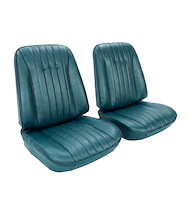 Front Bucket Seat Upholstery Kit for 1968 Chevy Chevelle, El Camino & Malibu [Madrid Grain Vinyl Turquoise]