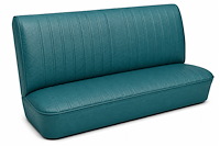 Rear Bench Seat Upholstery Kit for 1968 Chevy Chevelle, 4-Door Wagon [Madrid Grain Vinyl Turquoise]