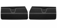 Front Standard Door Panel Set for 1969 Chevrolet Chevelle & El Camino, 2-Door Coupe (HT) and Convertible [Black]