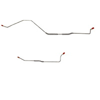 2-Piece Rear Axle Brake Line Set 1967 Ford Fairlane w/ 28 Spline/9 in. Rear Axle [Steel]