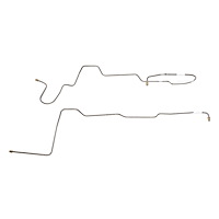 2-Piece Transmission Cooler Line Set 1966 Ford Fairlane w/ SM BLK, C4 Transmission [Stainless]