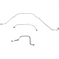 3-Piece Front Brake Line Set 1961-1962 Ford Galaxie, Standard Brakes [Steel]