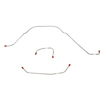 3-Piece Front Brake Line Set 1963-1964 Ford Galaxie, Standard Brakes [Steel]