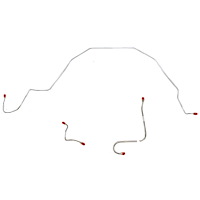 Front 3-Piece Brake Line Set 1966 Ford Galaxie w/ Power Brakes [Steel]