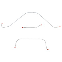 Front 3-Piece Brake Line Set 1956 Ford Thunderbird w/ Power Brakes [Stainless]