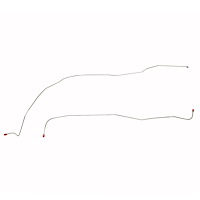 Front 2-Piece Brake Line Set 1948-1952 Ford F1 Pickup w/ Standard Drum Brakes [Steel]