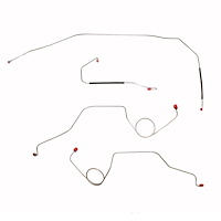 4-Piece Front Brake Line Set 1967-1972 Ford F-100 & F-250, 2WD w/ Standard Drum Brakes [Steel]
