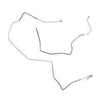 4-Piece Front Brake Line Set 1975-1976 Ford F-100 2WD w/ Standard Disc Brakes [Steel]