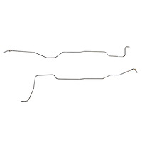 C4 Transmission Cooler Line Set 1964-1965 Ford Mustang, 6cyl, w/o Fittings at Radiator, 2-Piece Set [Steel]