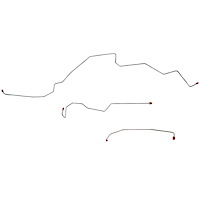 Front Brake Line Kit 1999-2001 Ford F-250 Super-Duty, F-350 Super-Duty/Excursion RWABS [Steel]