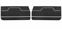 Front Standard Door Panel Set for 1970-1972 Chevrolet Chevelle & El Camino, 2-Door Coupe (HT) and Convertible [Black]
