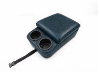 Standard Bench Seat Console with Cup Holders and Storage Compartment [Teal-Blue, Madrid Grain Vinyl]