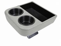 Standard Custom Shorty Floor Console with Cup Holders and Storage Tray [Oxford White, Sierra Grain Vinyl]