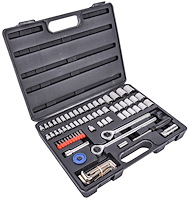 Socket Set,1/4 in., 3/8 in. & 1/2 in. Drives [SAE/Metric 85-Piece]