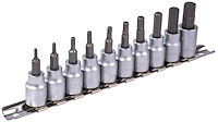 Hex Bit Socket Set, 3/8 in. Drive [SAE 10-Piece]