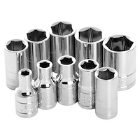 1/4 in. Drive Metric Socket Set [10-Piece, 6-Point]