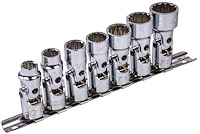 Flex Socket Set, 3/8 in. Drive [SAE 7-Piece]