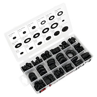 125-Piece Rubber Grommet Assortment Kit