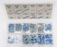 Metric Nut, Bolt, Washer & Screw Assortment Zinc-Plated Steel