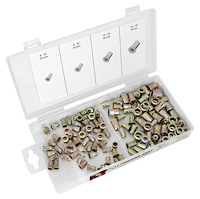 120-piece Threaded Rivet Nut Insert Assortment [SAE]