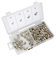 120-piece Threaded Rivet Nut Insert Assortment [Metric]