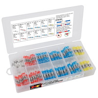 250-Piece Solder-Seal Heat-Shrink Butt Connector Assortment [26-10 AWG]
