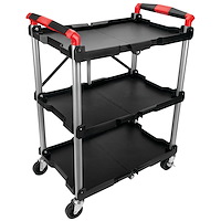 3-Shelf Collapsible Rolling Tool Cart