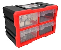 4-Drawer Interlocking Storage Bin