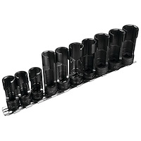 Flare Nut Socket Set, 3/8 in. Drive [Metric, 10-Piece]