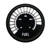 LED Analog Bar graph Fuel Level Gauge with Black Bezel [White]