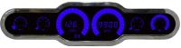 LED 6-Gauge Universal Analog Bar Graph Panel with Chrome Bezel [Blue]