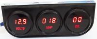 LED 3-Gauge Digital Panel [Red]