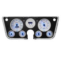 White Lightning Direct-Fit Analog Gauge Panel for 1967-1972 Chevy Trucks [Blue]