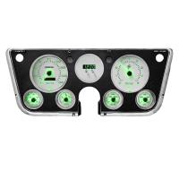 White Lightning Direct-Fit Analog Gauge Panel for 1967-1972 Chevy Trucks [Green]