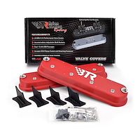 VCA-02-RED-CM Valve Cover Set, GM Gen III/Gen IV LS, w/ Coil Mounts [Red Powder-Coated]