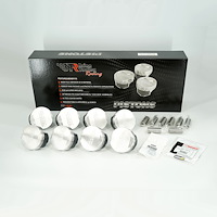 BTRCVP329125DM0-8 Cvh Boost Piston Set 3.800 in. Bore 3.622 in. Stroke 0CC Dome