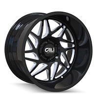 9112-24481BM 9112 Gemini Wheel [Size: 24" x 14"] Gloss Black Milled Finish