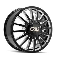 9110D-22881BMF115 9110D Summit Dually Front Wheel [Size: 22" x 8.25"] Gloss Black Milled Finish