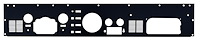 0479-381 Dash Panel with Speaker Grilles and Cut-Out Holes for 1976-1986 Jeep CJ5, CJ7, CJ8